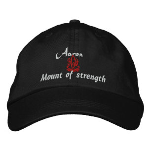 Gorra Bordada Aaron Nombre Con Hebreo Que Significa Negro