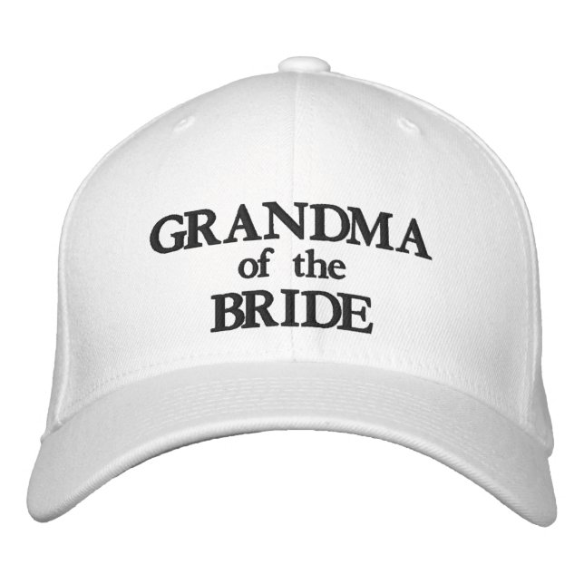 Gorra Bordada Abuela de la boda negra y personalizada de la novi (Anverso)
