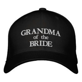 Gorra Bordada Abuela de la boda negra y personalizada de la novi