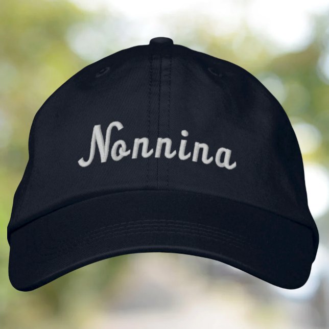 Gorra Bordada Abuela italiana Nonnina (Nonnina Embroidered Baseball Cap for your sweet Italian grandma - birthday, Mother's Day, Christmas)