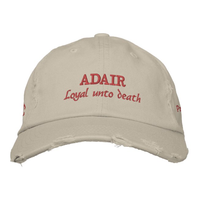 Gorra Bordada Adair Clan Motto Personalizado (Anverso)