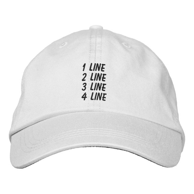 Gorra Bordada Adaptable Personalizado Hazlo Tú Mismo (Anverso)