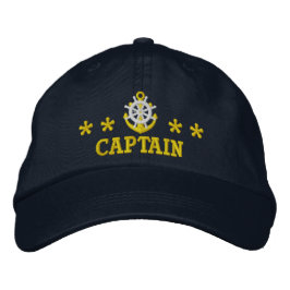 Gorra Bordada Adorno náutico del capitán de los marineros