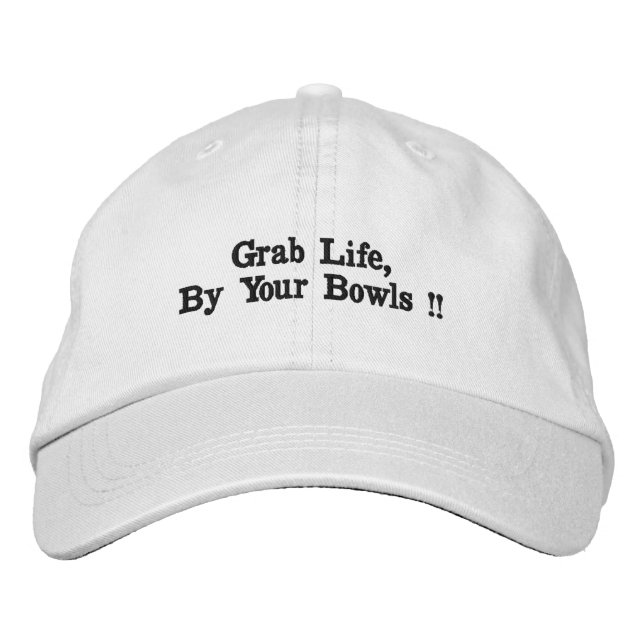 Gorra Bordada Agarra La Vida Por Tus Bolas De Césped, Funny Gorr (Anverso)