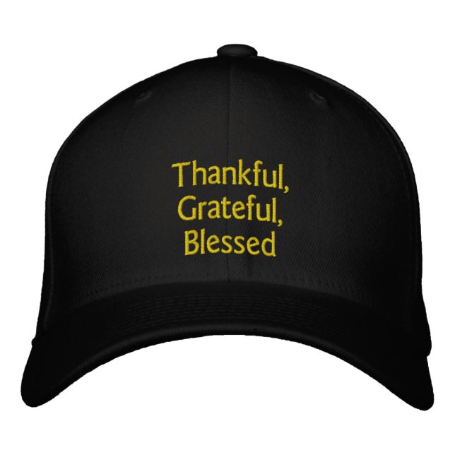Gorra Bordada "Agradecido, Agradecida, Bendito" (Anverso)