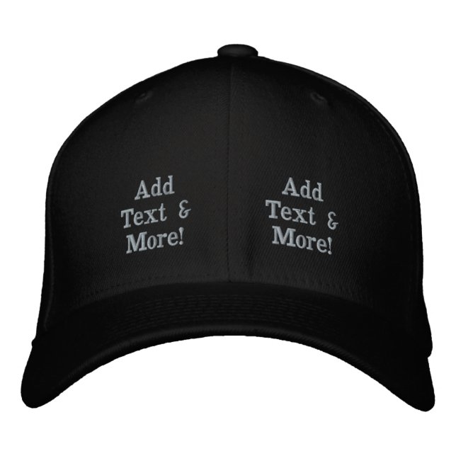 Gorra Bordada Agregar texto y más. ¡Personalice sus propios dise (Anverso)