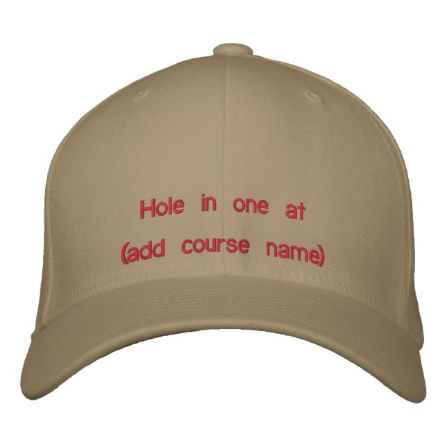 Gorra Bordada Agujero de golf en un Cap (Anverso)