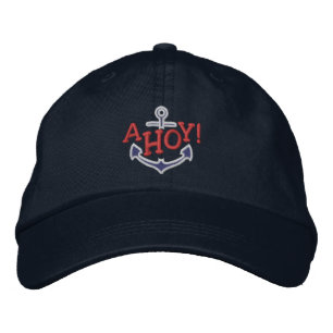 Gorra Bordada ¡AHOY! Bordado náutico de los saludos