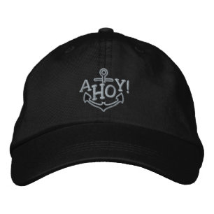 Gorra Bordada ¡AHOY! Bordado náutico de los saludos