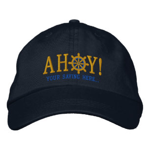 Gorra Bordada ¡AHOY! Saludos Náuticos Embroidery