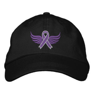 Gorra Bordada Alas de la cinta de la enfermedad de Alzheimer