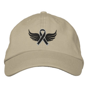 Gorra Bordada Alas de la cinta del cáncer de piel