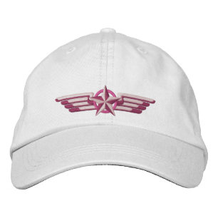 Gorra Bordada Alas del piloto de distintivos estelares con borda