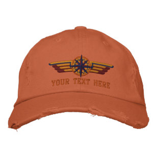 Gorra Bordada Alas piloto de brújulas de la estrella norte perso