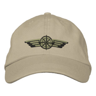 Gorra Bordada Alas piloto de la brújula del norte