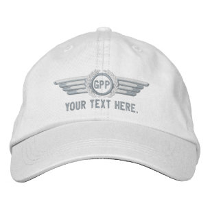 Gorra Bordada Alas piloto de los Laureles de Aviación Monograma