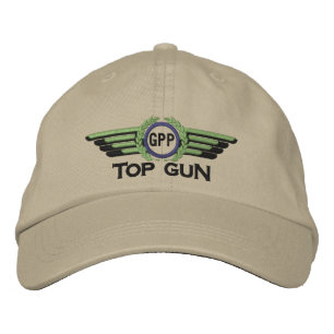 Gorra Bordada Alas piloto de tus premios de aviación Star Monogr