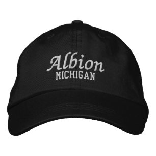 Gorra Bordada Albion Michigan bordó sombrero de béisbol