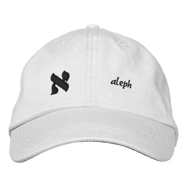 Gorra Bordada Aleph - alfabeto hebreo adaptable (Anverso)