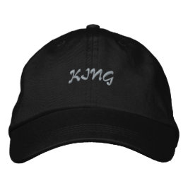 Gorra Bordada Algodón de color negro con el nombre King Print Ha