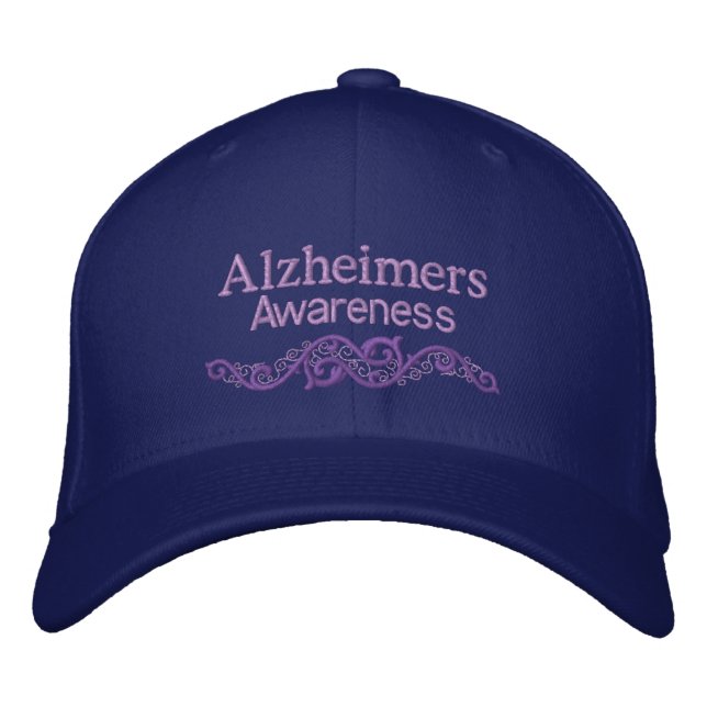 Gorra Bordada Alzheimers Personalizado de conciencia Embroidered (Anverso)
