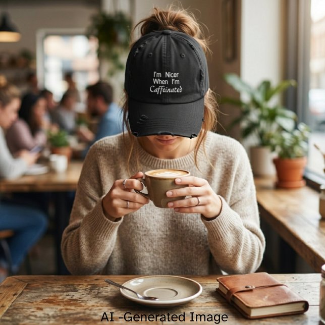 Gorra Bordada Amante del Café Cafeinado (Subido por el creador)