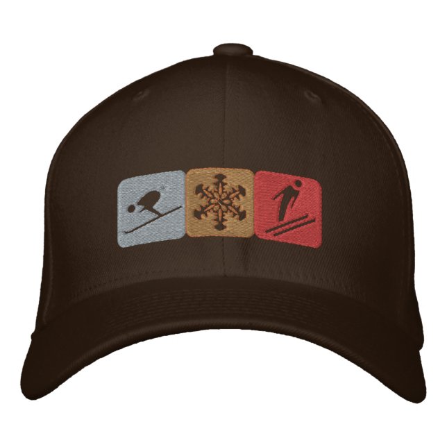 Gorra Bordada Amantes de la nieve para los fanáticos del esquí (Anverso)