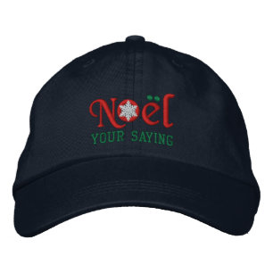 Gorra Bordada Amantes personalizados del copo de nieve de Noel
