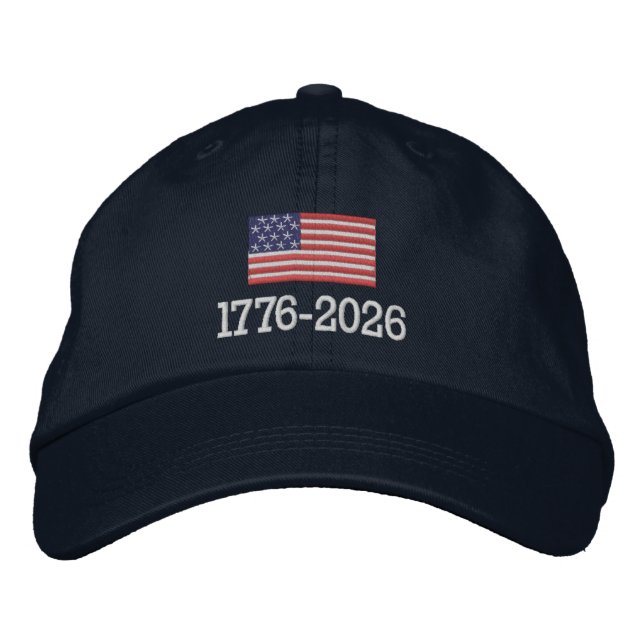Gorra Bordada American Flag with Area to Add Text (Anverso)