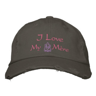Gorra Bordada Amo A Mi Madre En Níquel Francés
