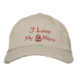 Gorra Bordada Amo A Mi Madre En Piedra Francesa