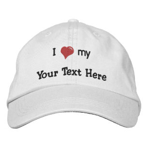 Gorra Bordada Amo (corazón) mi - Hazlo propio - Personalizado