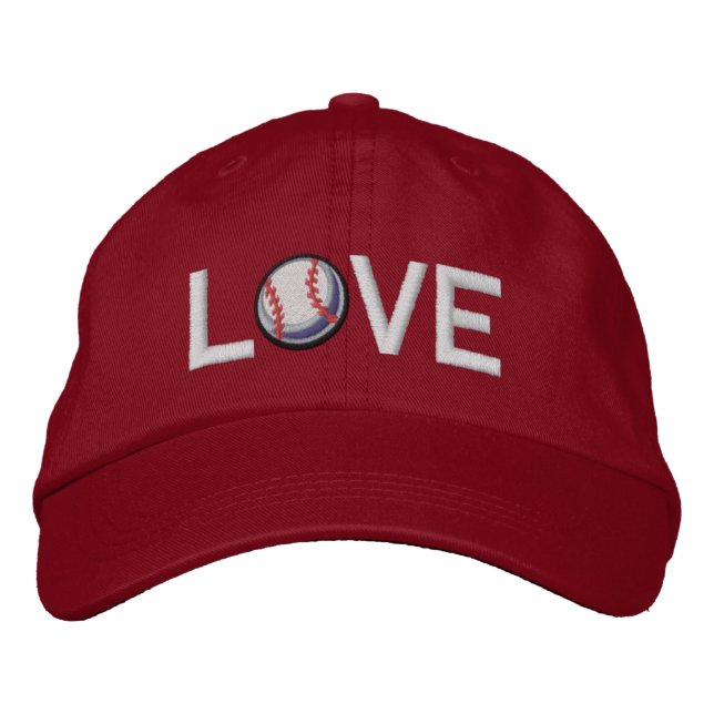 Gorra Bordada Amo el Béisbol (Anverso)