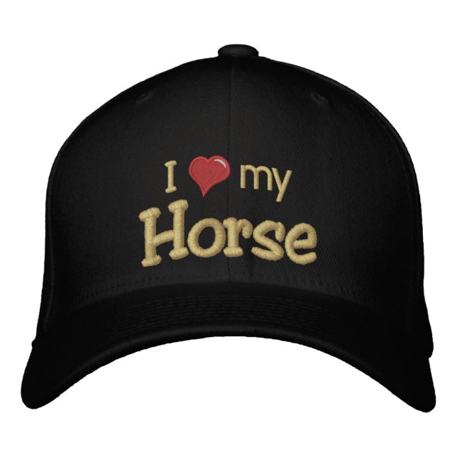 Gorra Bordada Amo (el corazón) mi caballo (Anverso)