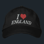 Gorra Bordada Amo Inglaterra<br><div class="desc">Borde cardíaco. Me encanta Inglaterra. .. corazón rojo cosida a una gorra .. ideal para mostrar el mundo que amas Inglaterra .. diseño de bordado de Ricaso Graphics del equipo de diseñadores de Ricaso</div>