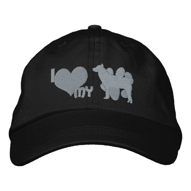 Gorra Bordada Amo mi Monocromo Shiba Inu (Anverso)