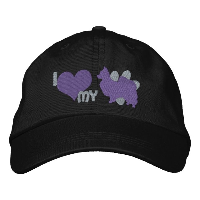 Gorra Bordada Amo mi púrpura papilón (Anverso)