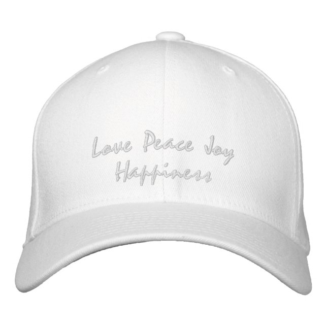 Gorra Bordada Amo paz felicidad (Anverso)