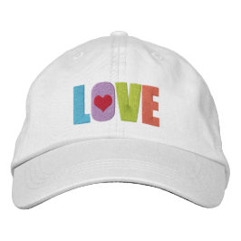 Gorra Bordada Amor con detalles del corazón colorido