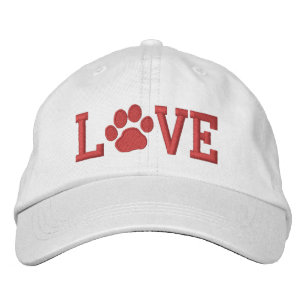 Gorra Bordada AMOR con la impresión de la garra de perro   Cute 