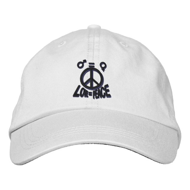 GORRA BORDADA AMOR = PAZ (Anverso)