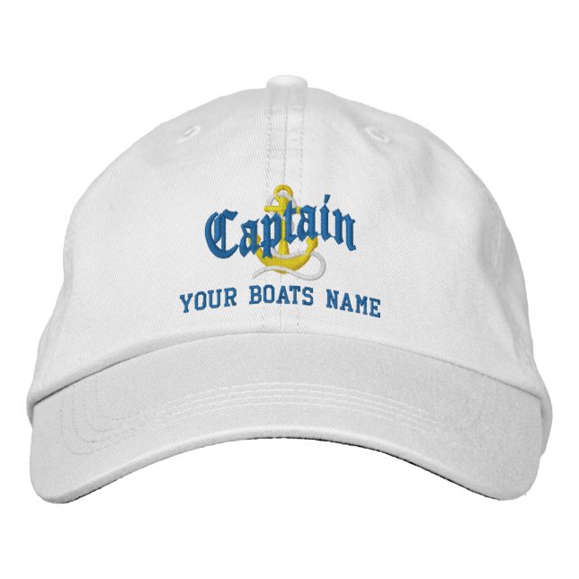 Gorra Bordada Anchor motif captains sailing embroidered baseball (Anverso)