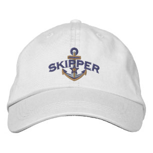 Gorra Bordada Ancla de Estrella Náutica Bordada Skipper