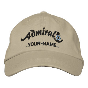 Gorra Bordada Ancla de salvavidas personalizada del almirante no