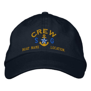 Gorra Bordada Anclaje de estrella de equipo de texto de Iniciale