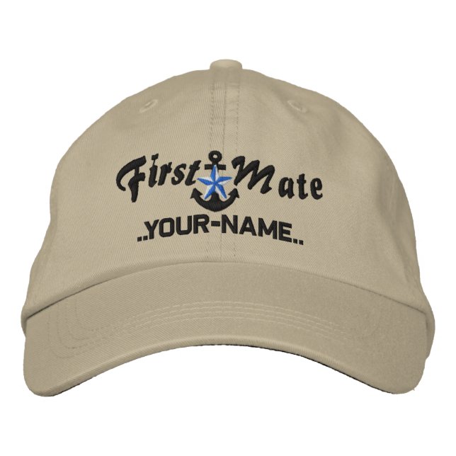 Gorra Bordada Anclaje de estrella de primer mate personalizado n (Anverso)