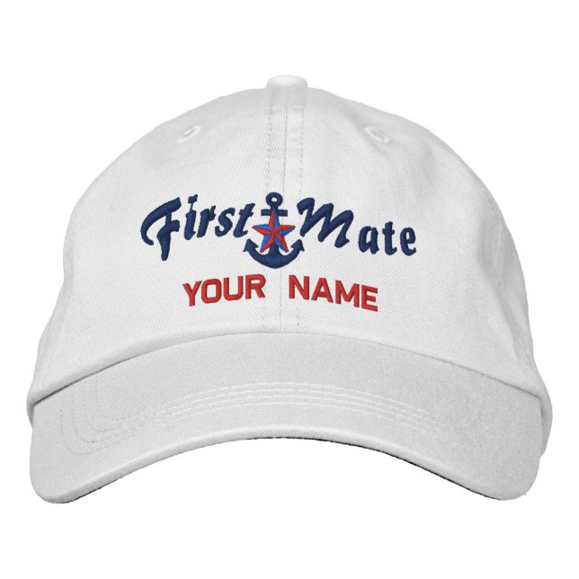 Gorra Bordada Anclaje de estrella de primer mate personalizado S (Anverso)