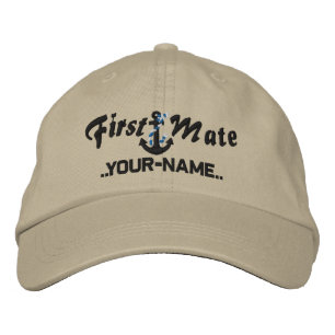 Gorra Bordada Anclaje de primer mástil personalizado negro