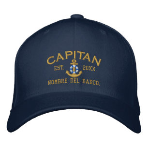 Gorra Bordada ANCLAJE ESPAÑOL El Capitan Lifesaver con tu nombre