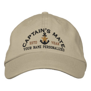 Gorra Bordada Anclaje estelar náutico personalizado del capitán